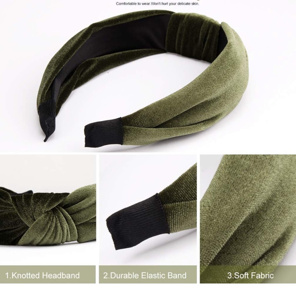 🌟3 for $15 || Velvet Knot Detail Headband - 2 Colors Avail - Picture 2 of 6